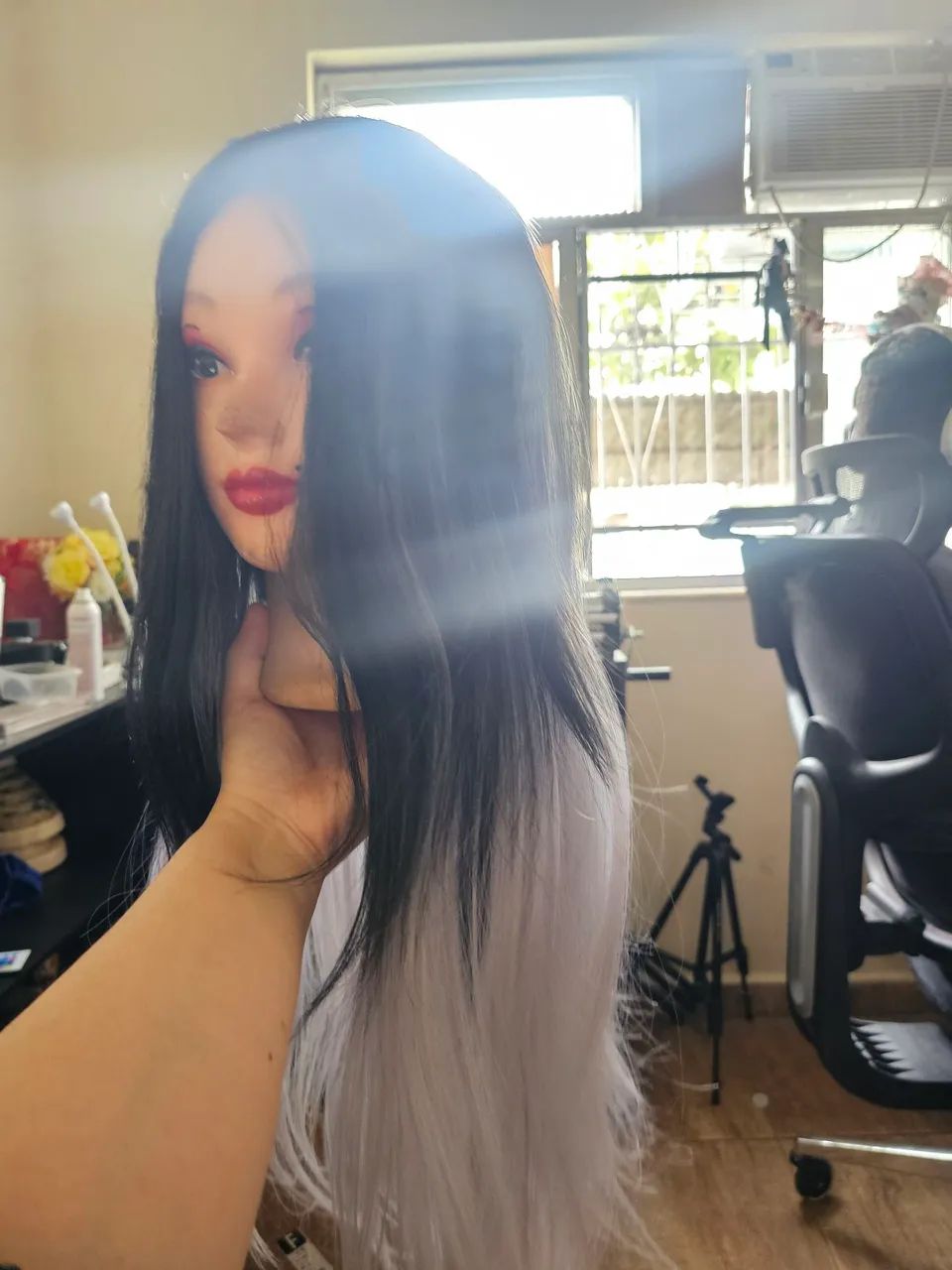 Peruca preta e branca - Foto 5