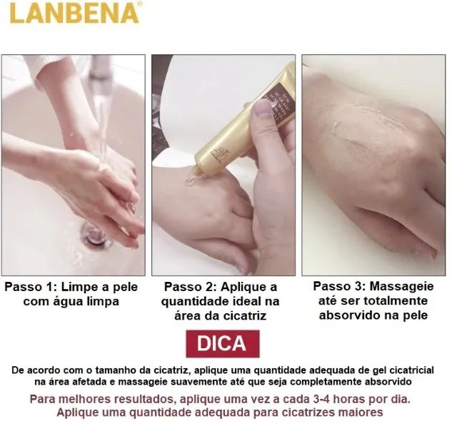 2Un. LANBENA Creme Para Tratamento De Cicatrizes 30g Cada - Foto 6