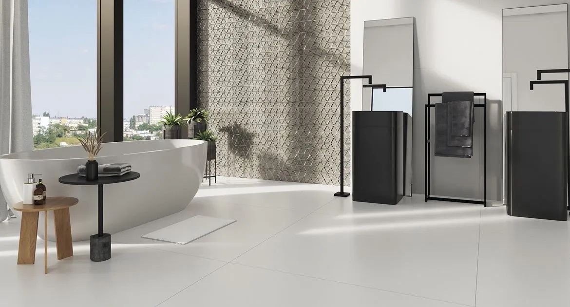 Piso porcelanato croma branco PORTINARI 90x90 - Foto 2
