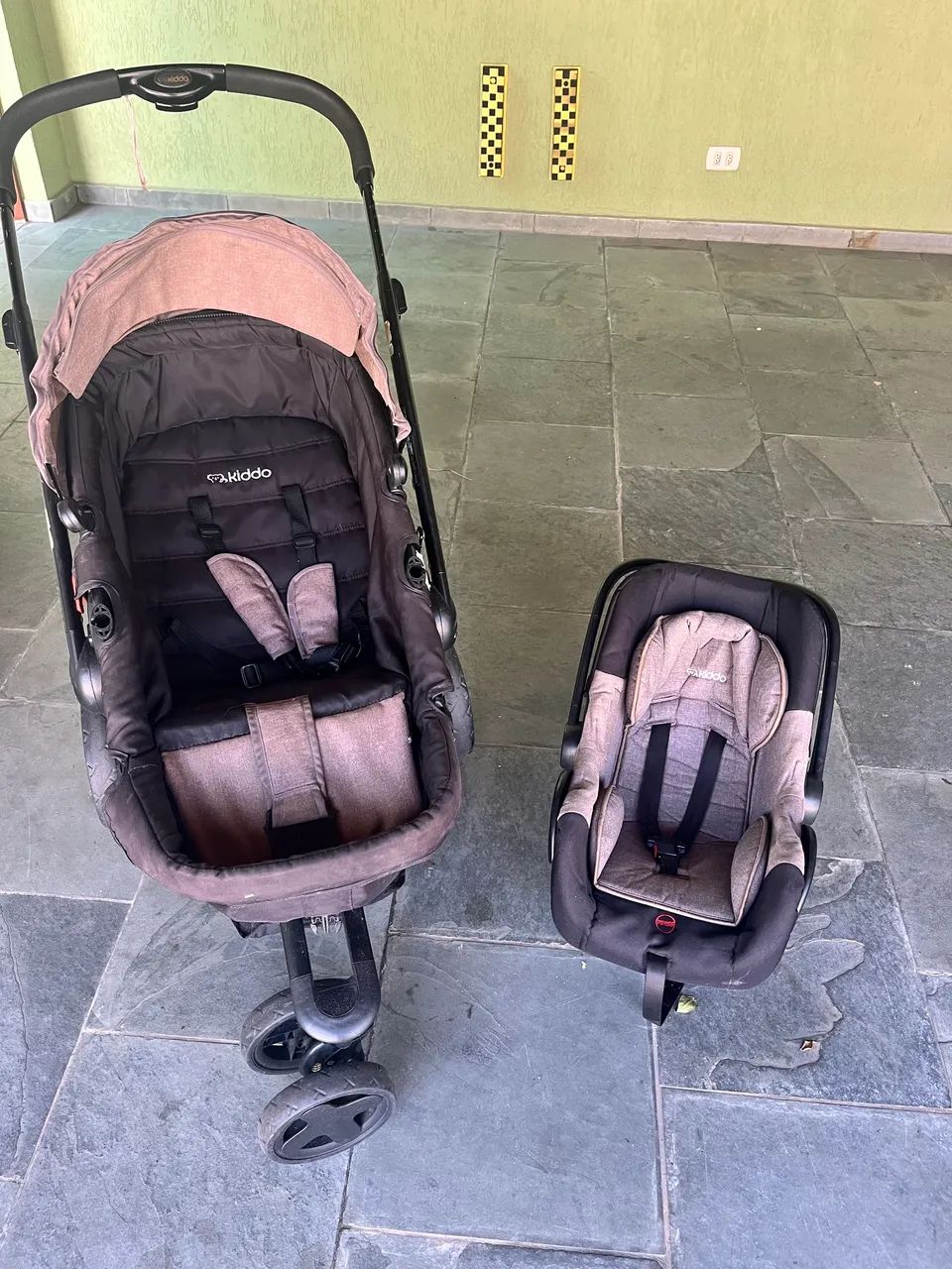 Carrinho Kiddo Compass + Bebe conforto usado  - Foto 3