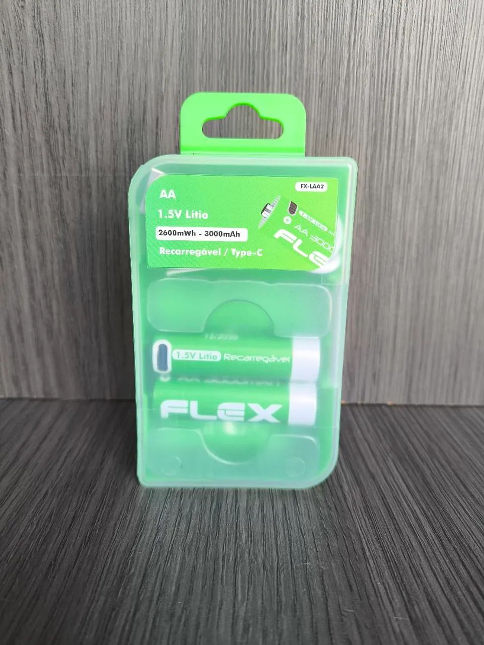 Pilha AA Recarregável 1.5V com USB-C Carga Rápida Direta
