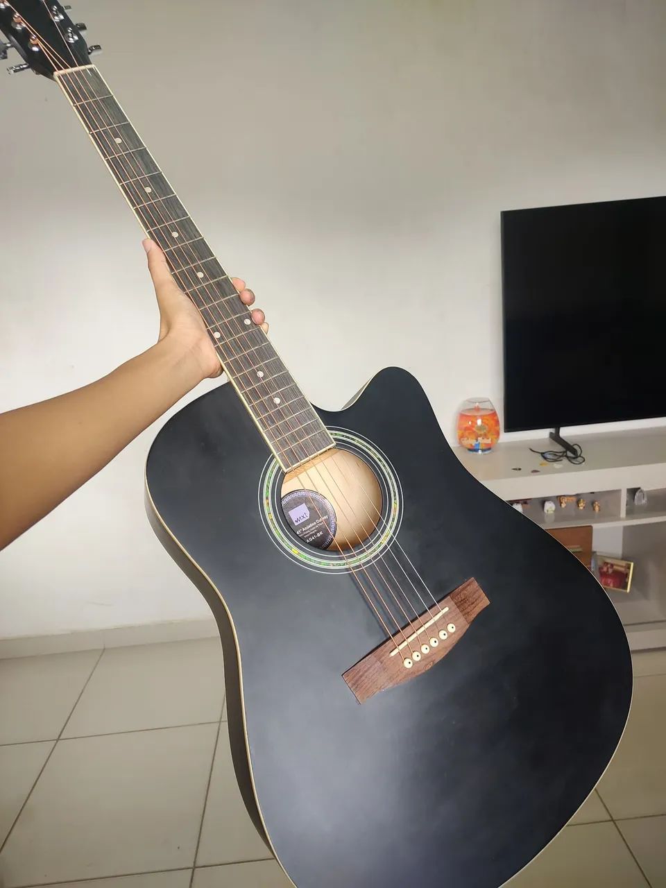 Violão com case e cordas 