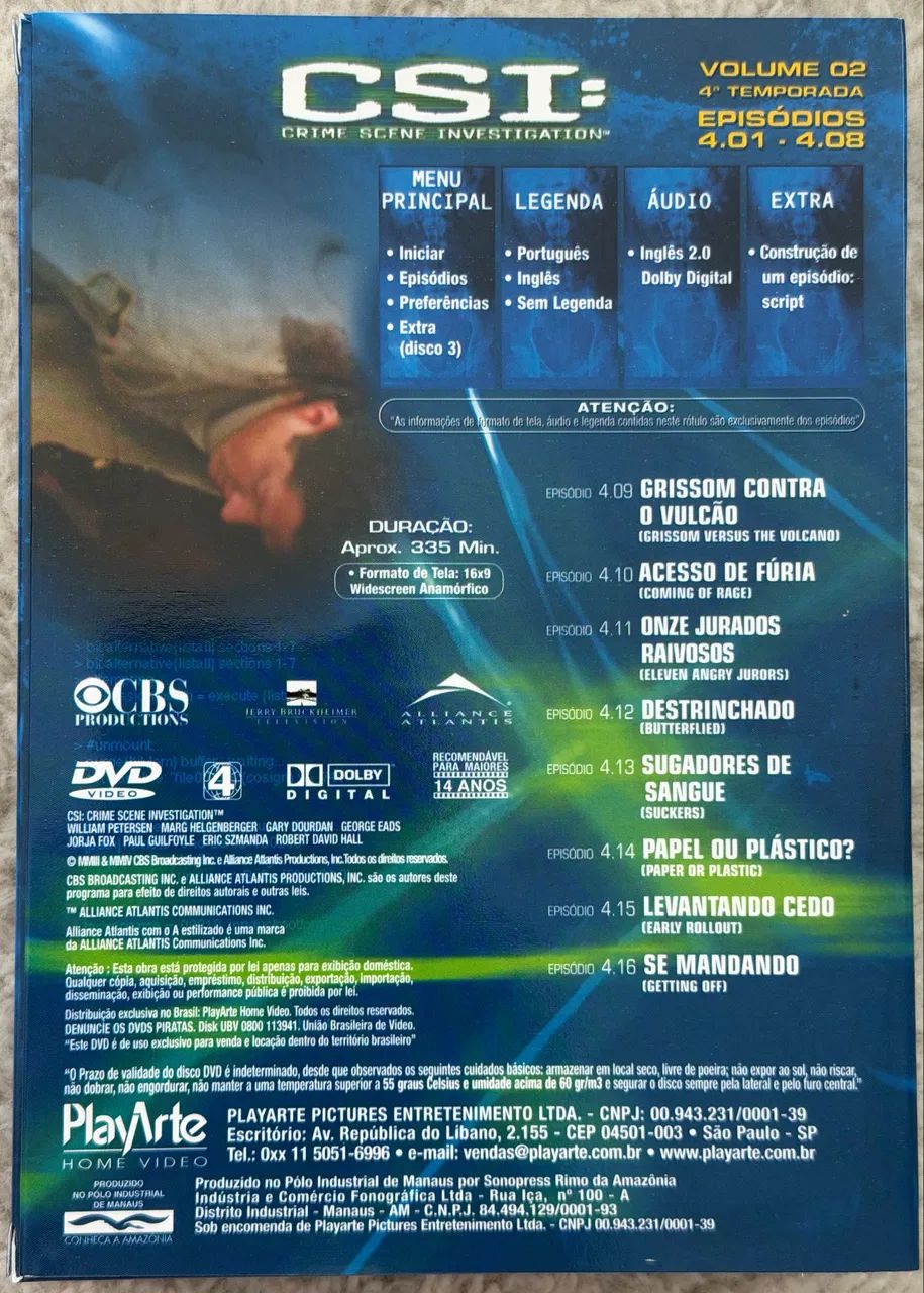 DVD CSI 4ª temporada volume 2 (3 discos) - Foto 2