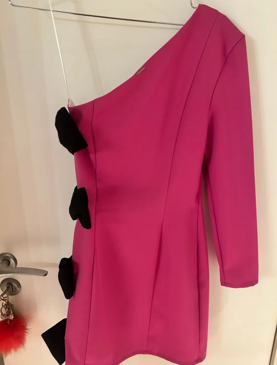 Vestido lança perfume rosa com laço P - Foto 4
