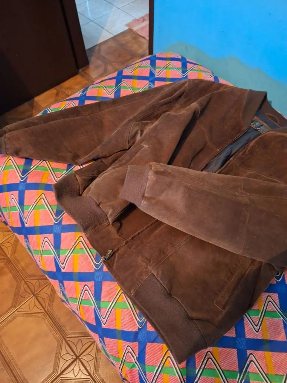 Jaqueta de couro masculino Angelo Litrico , número 52