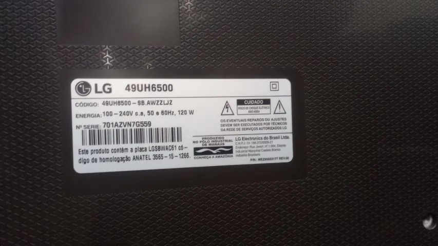 TV LG 49´´ COM DEFEITO INTERMITENTE 49UH6500 FUNCIONANDO - Foto 4
