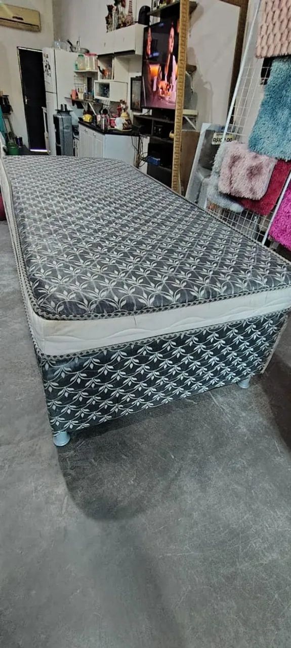 CAMA BOX SOLTEIRO ESPUMA USADA $260 Entrego  - Foto 2