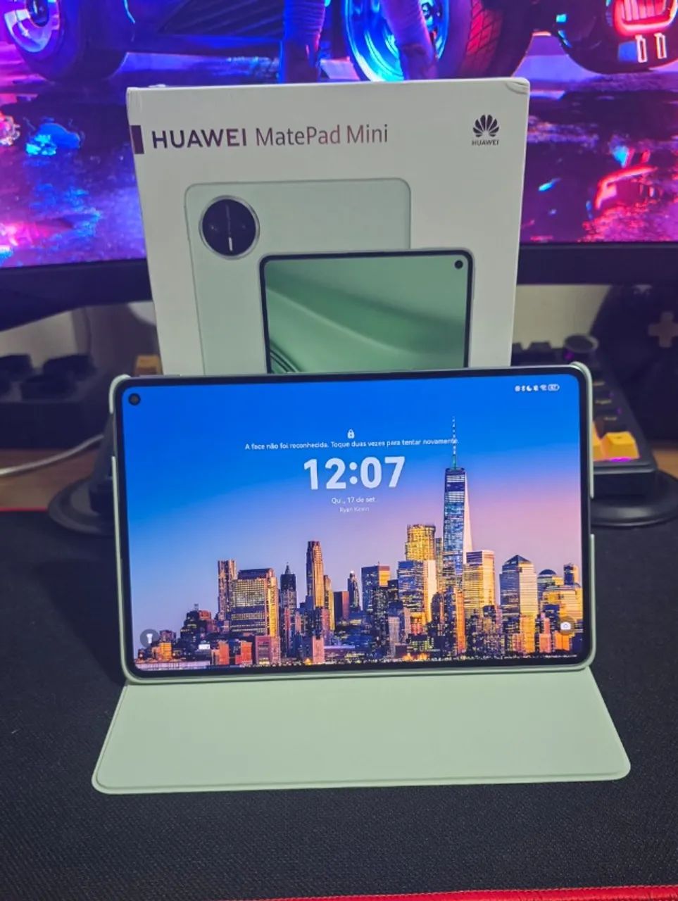 Huawei MatePad Mini PaperMatte Edition 12/256GB verde + Capa Folio e Teclado - Foto 2