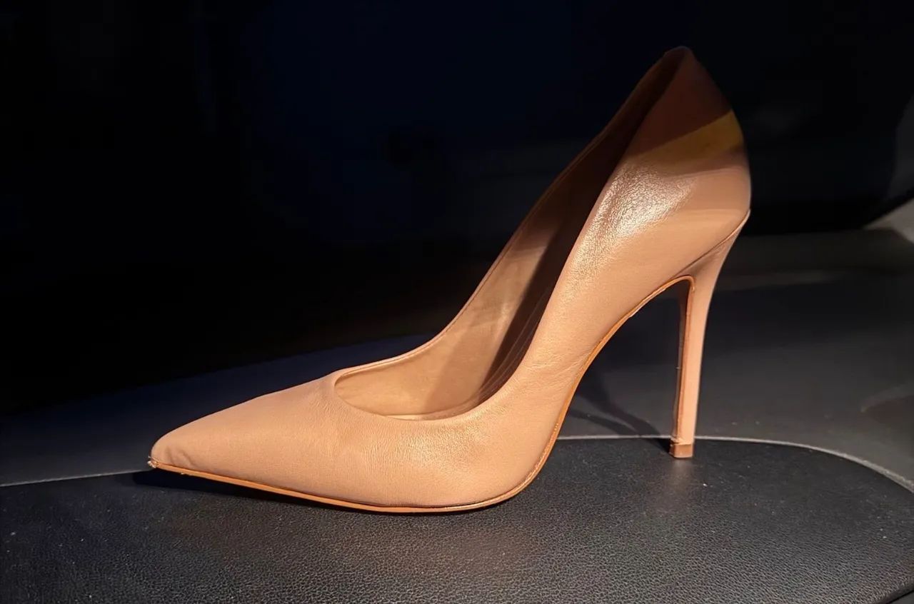 Scarpin Schutz Bege Nude - Foto 4