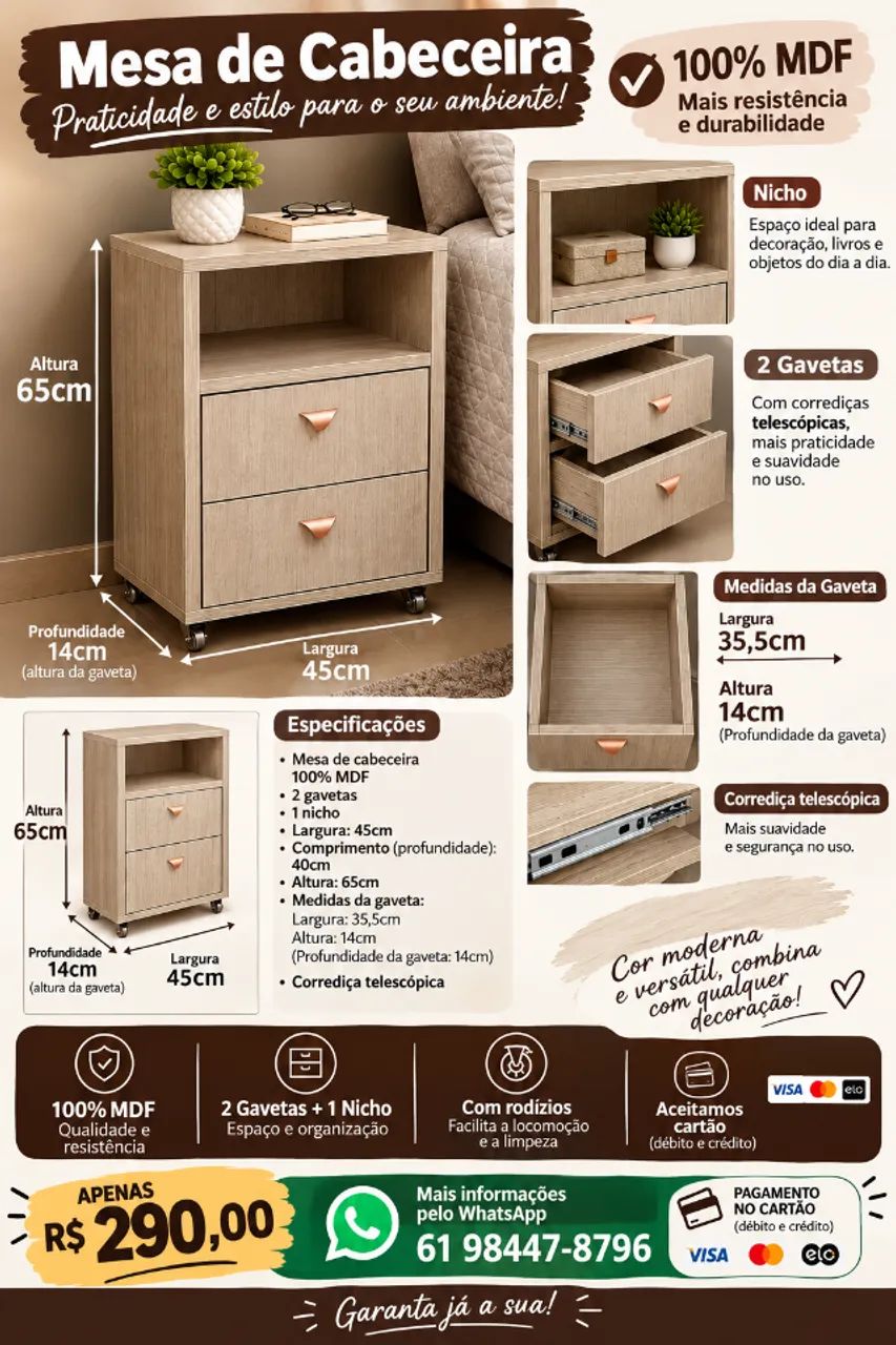 Mesa de Cabeceira 