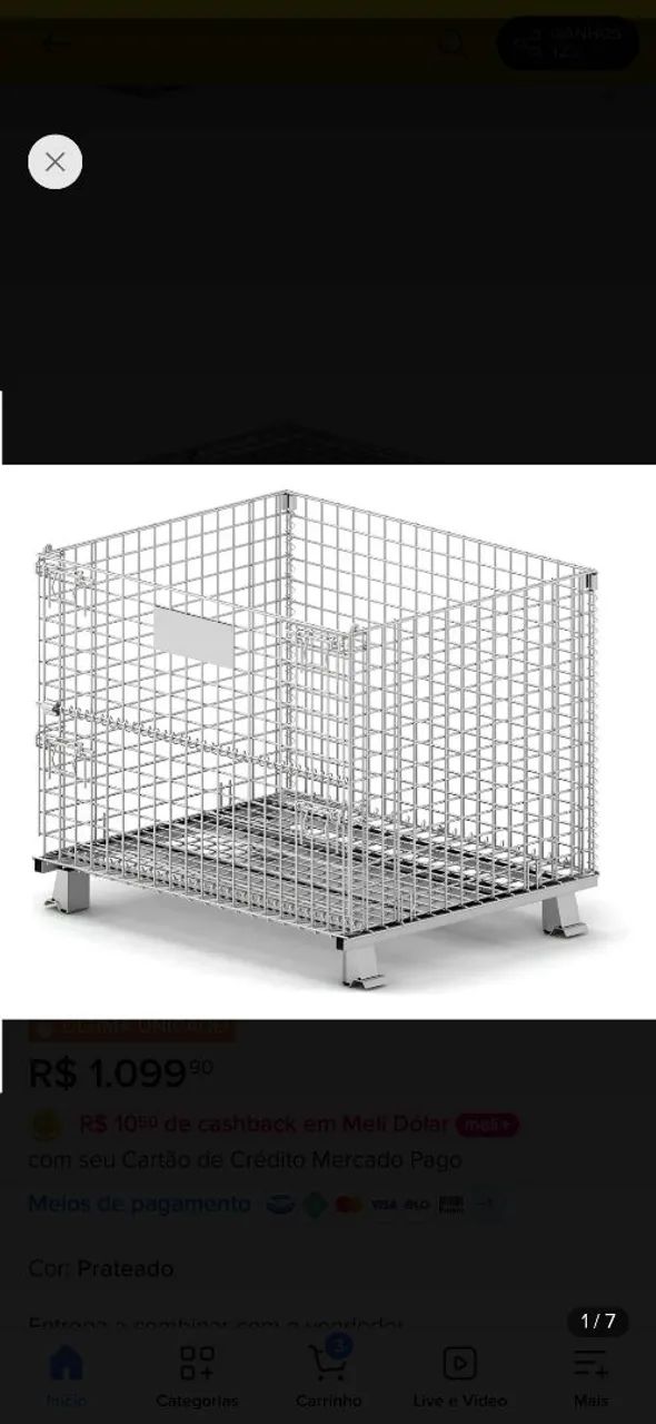 Gaiola Aramada Rack Cesto Galvanizado 