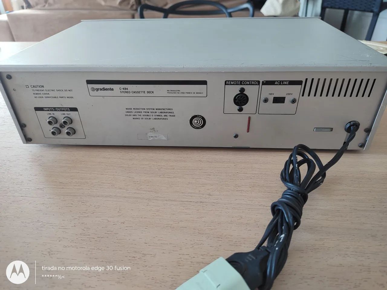TAPE DECK GRADIENTE C484 3 CABEÇA  - Foto 4