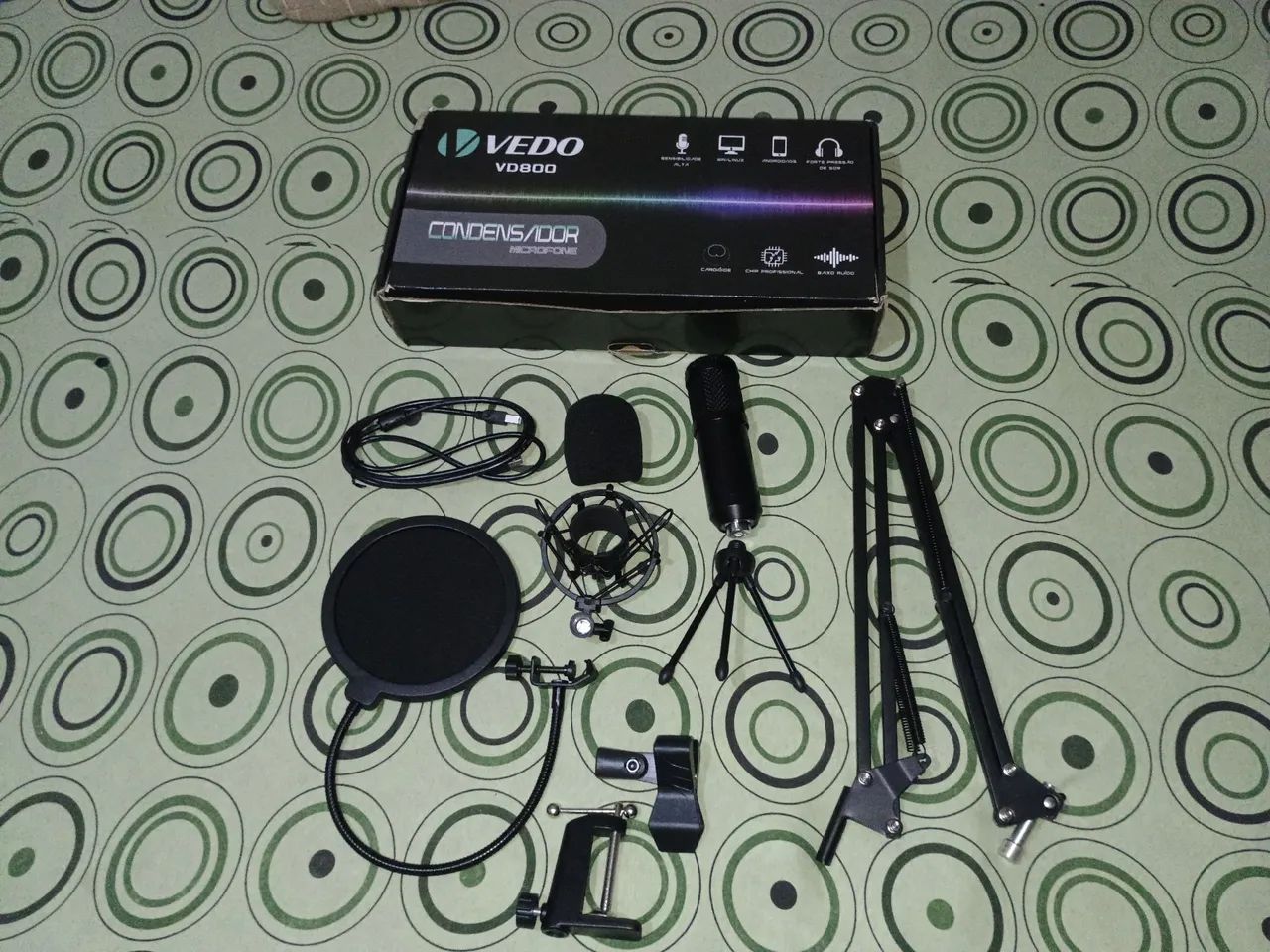 Microfone Vedo BM800 Condensador Cardioide 