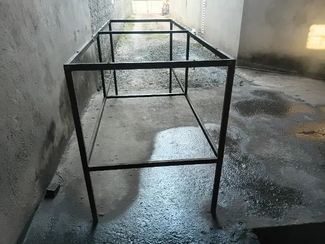 Mesa bancada de ferro altura 1,00×2,20×80  - Foto 5