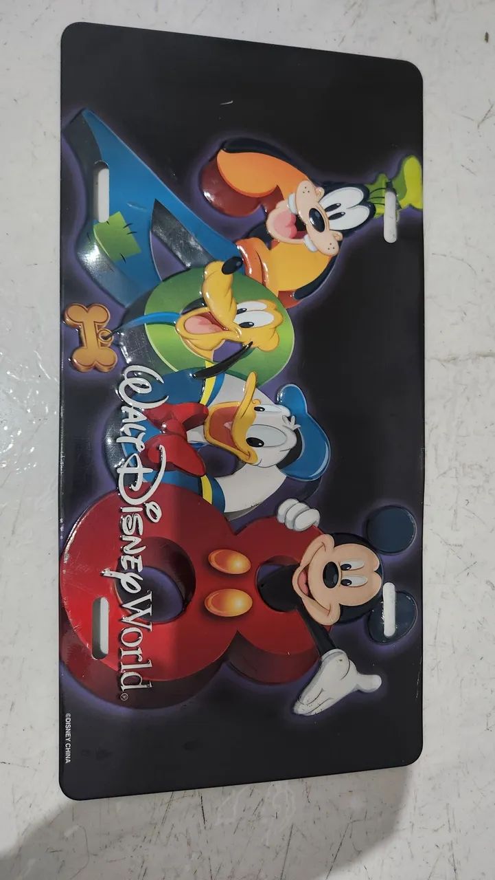 Placa de Licença Vintage de metal temática do Walt Disney World 2008  - Foto 3