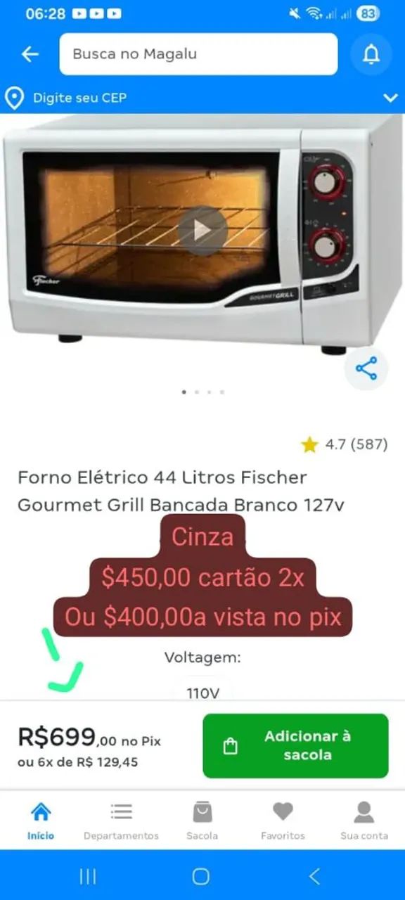 Forno elétrico 