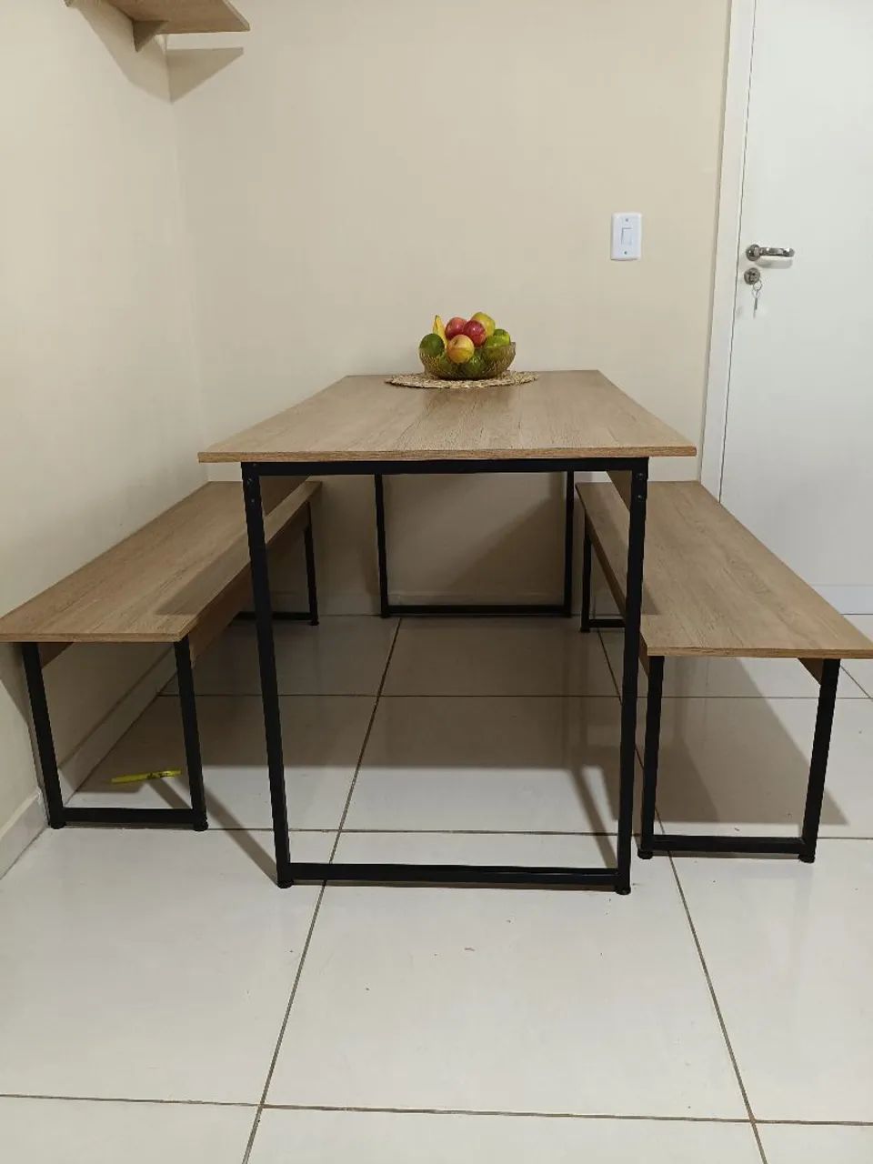 MESA KAPPESBERG com dois bancos - 1,40 m - Foto 2