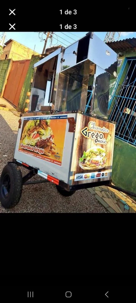 Carrinho de churrasco grego