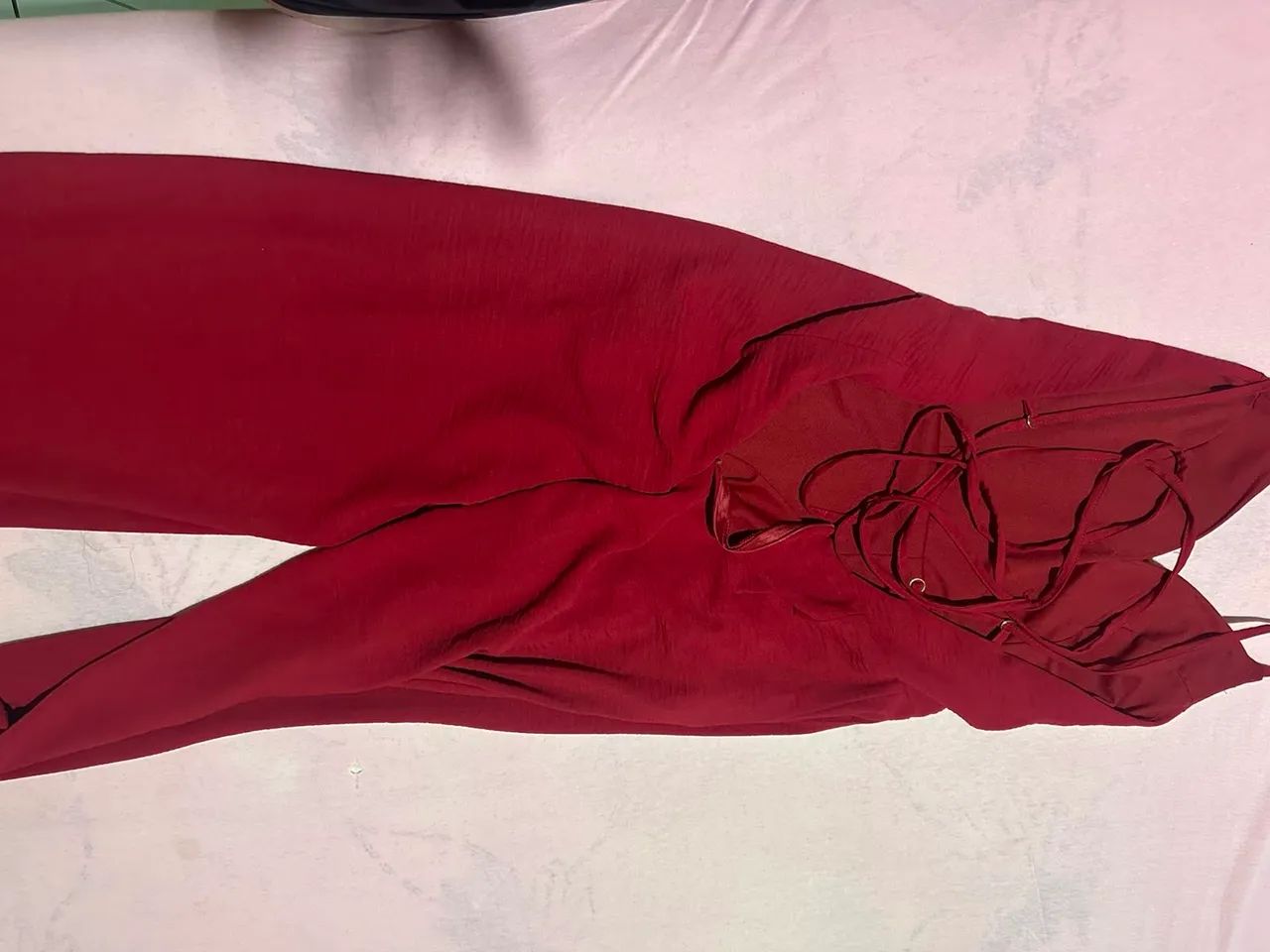 Macacão vermelho super estilo aberto atrás ? - Foto 2
