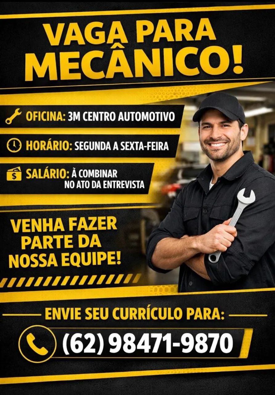 Vaga para mecânico - profissional 
