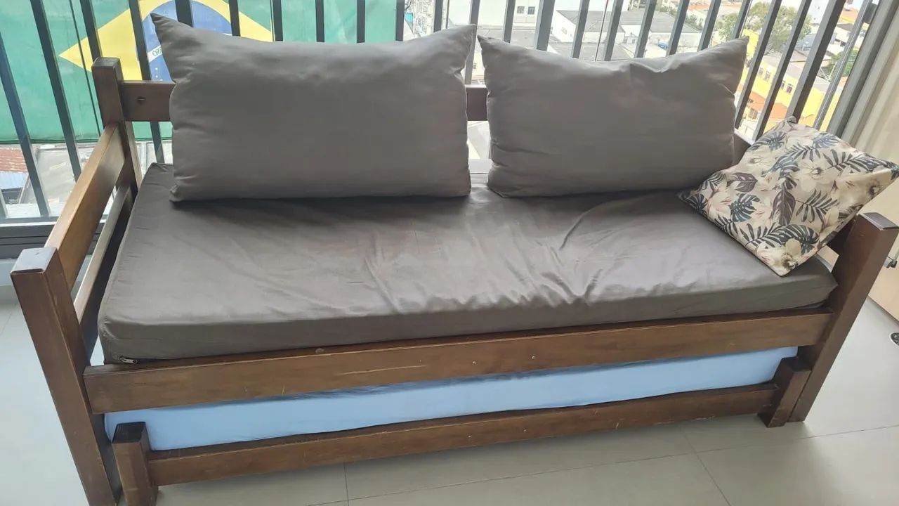 SOFÁ CAMA MADEIRA - Foto 3