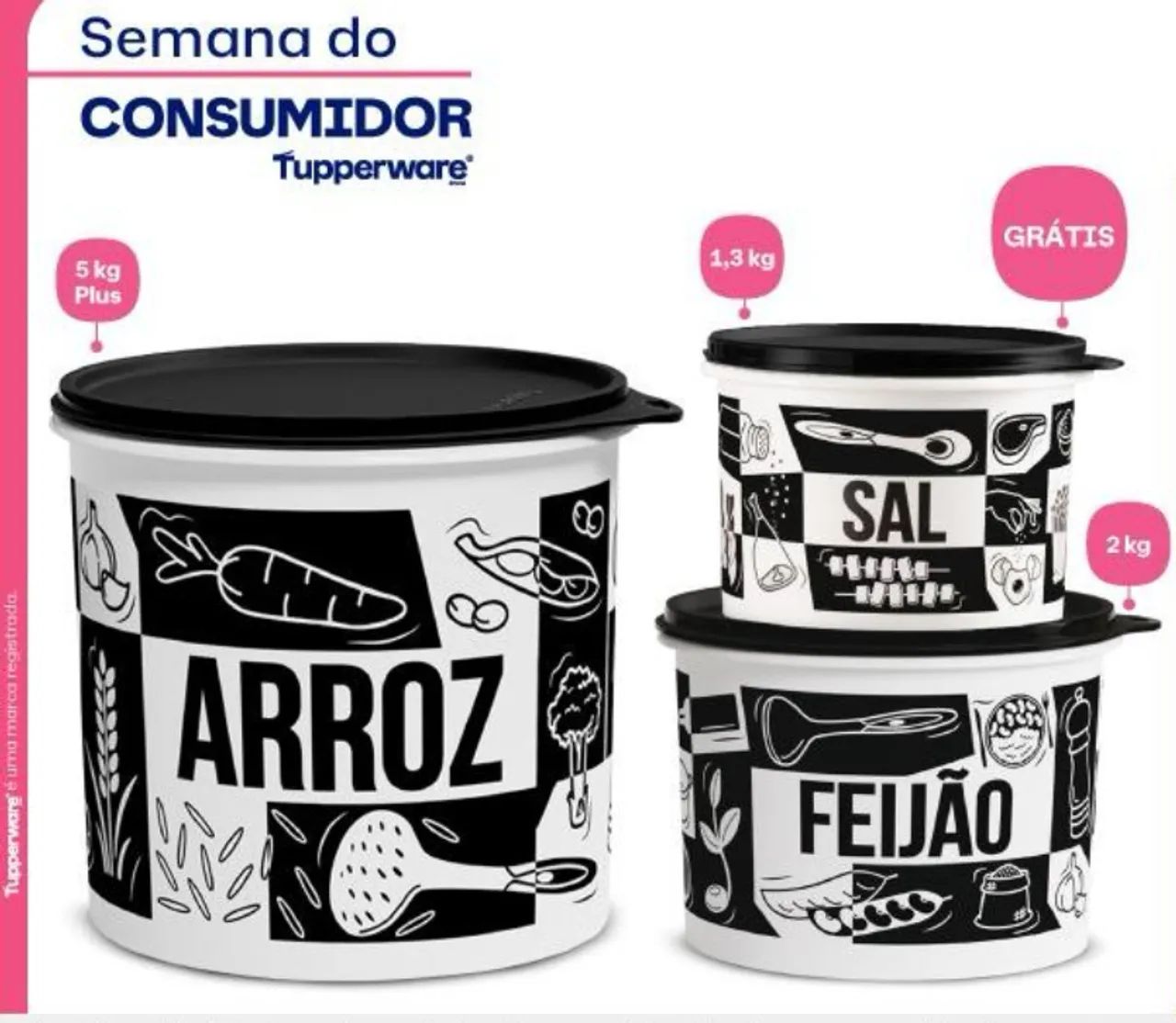 Porta alimentos Tupperware P&B