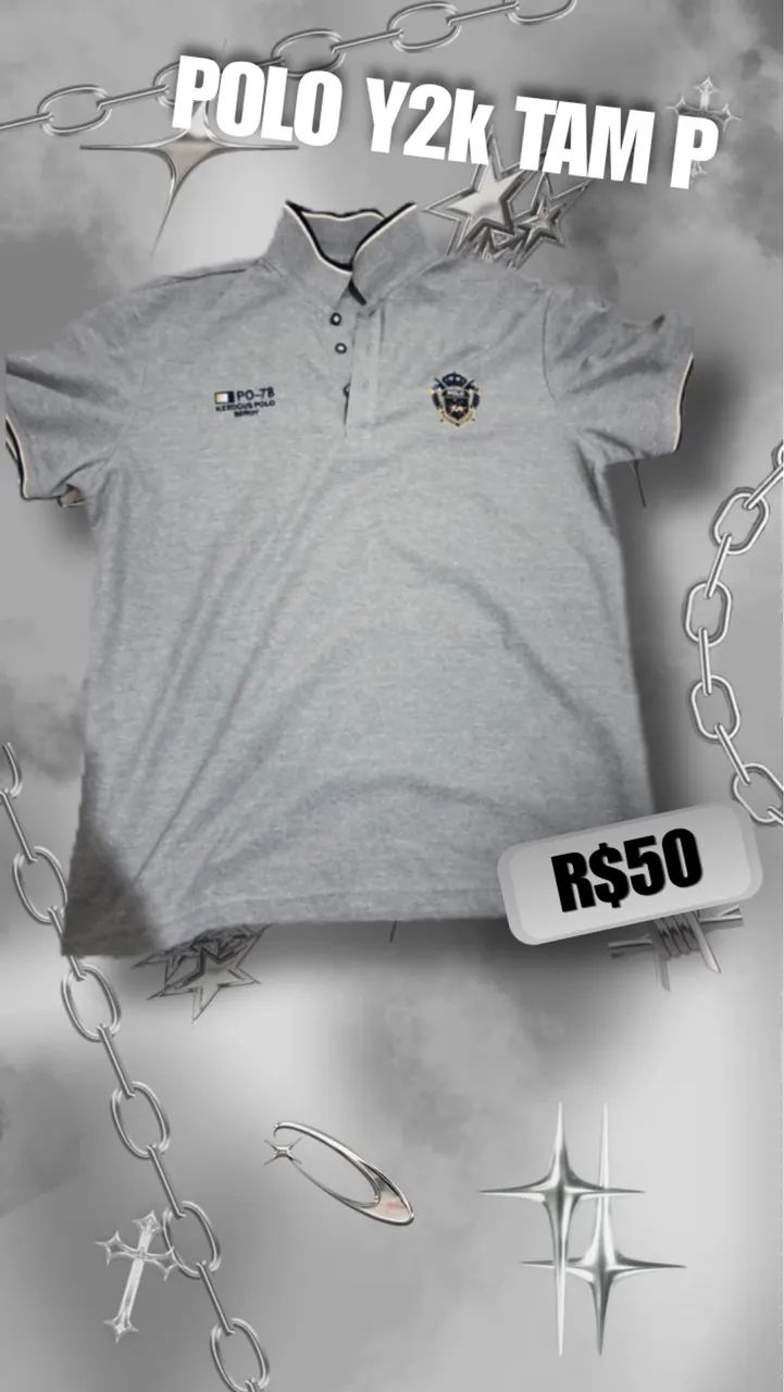 Polo bordada Y2K 