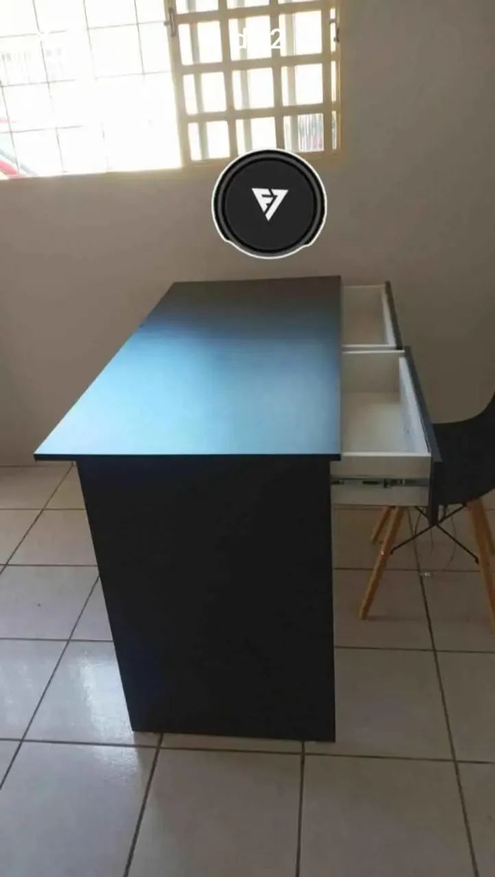 MESA CM 2 GAVETAS MDF NOVO  - Foto 2