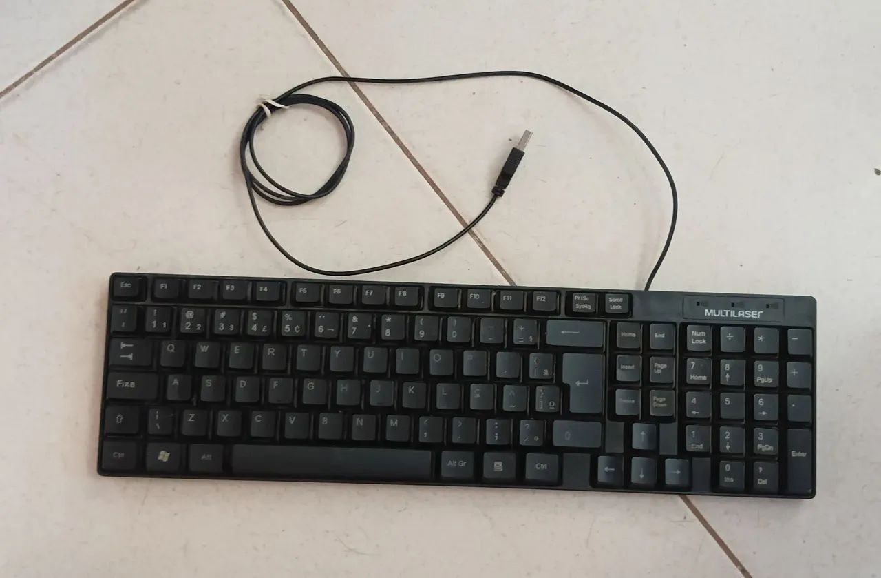 Teclado USB Multilaser Preto - Foto 3