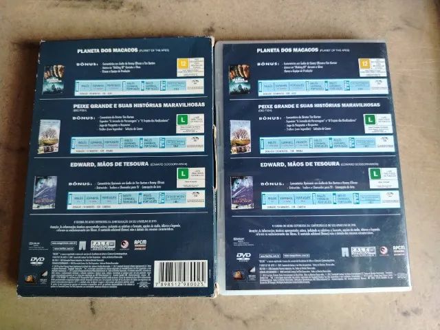 Grandes Diretores Box 3 Dvds Tim Burton Planeta dos Macacos, Edward e Peixe Grande - Foto 2