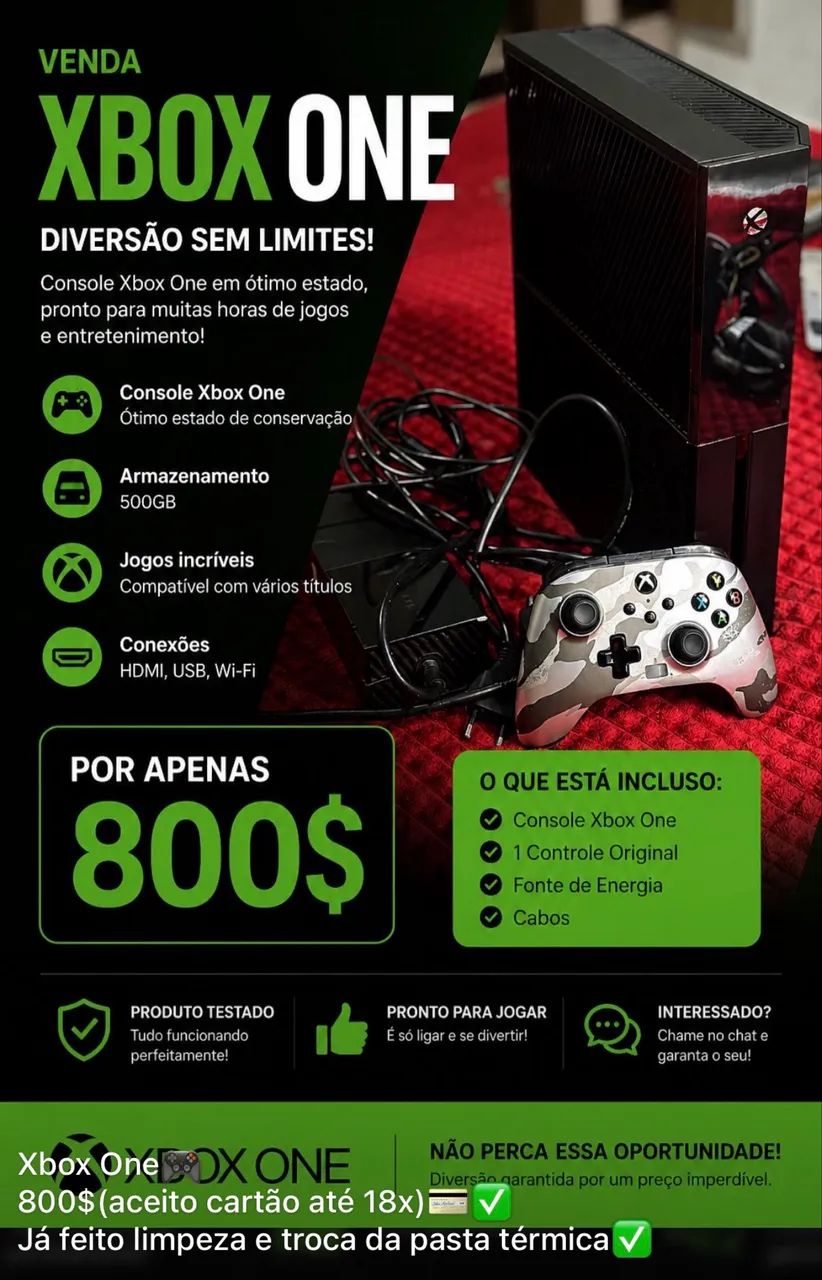 Xbox One (aceito cartão) - Foto 3