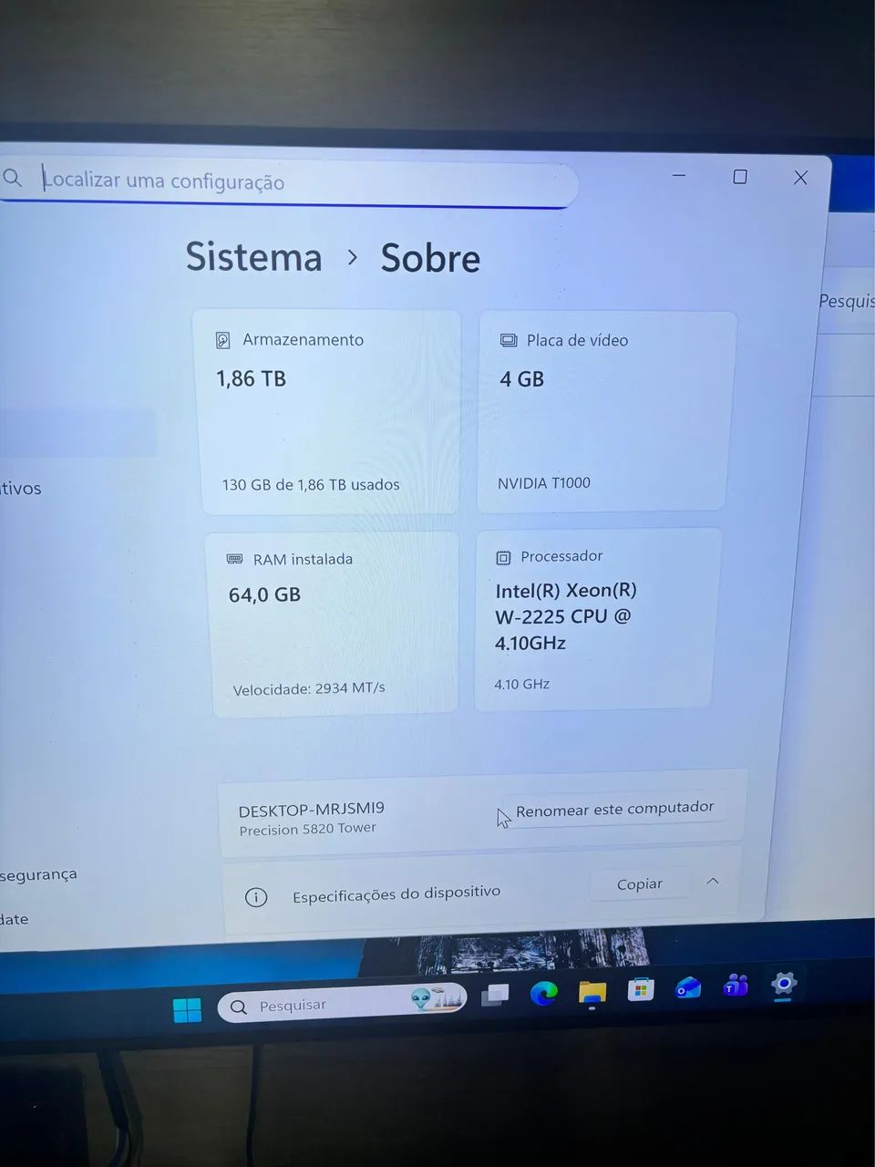 Workstation Dell 5820T