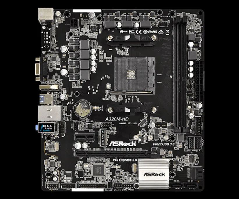 Placa-Mãe ASRock A320M-HD AM4 DDR4  - Foto 2