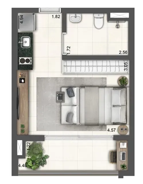 PLANTA 32m²