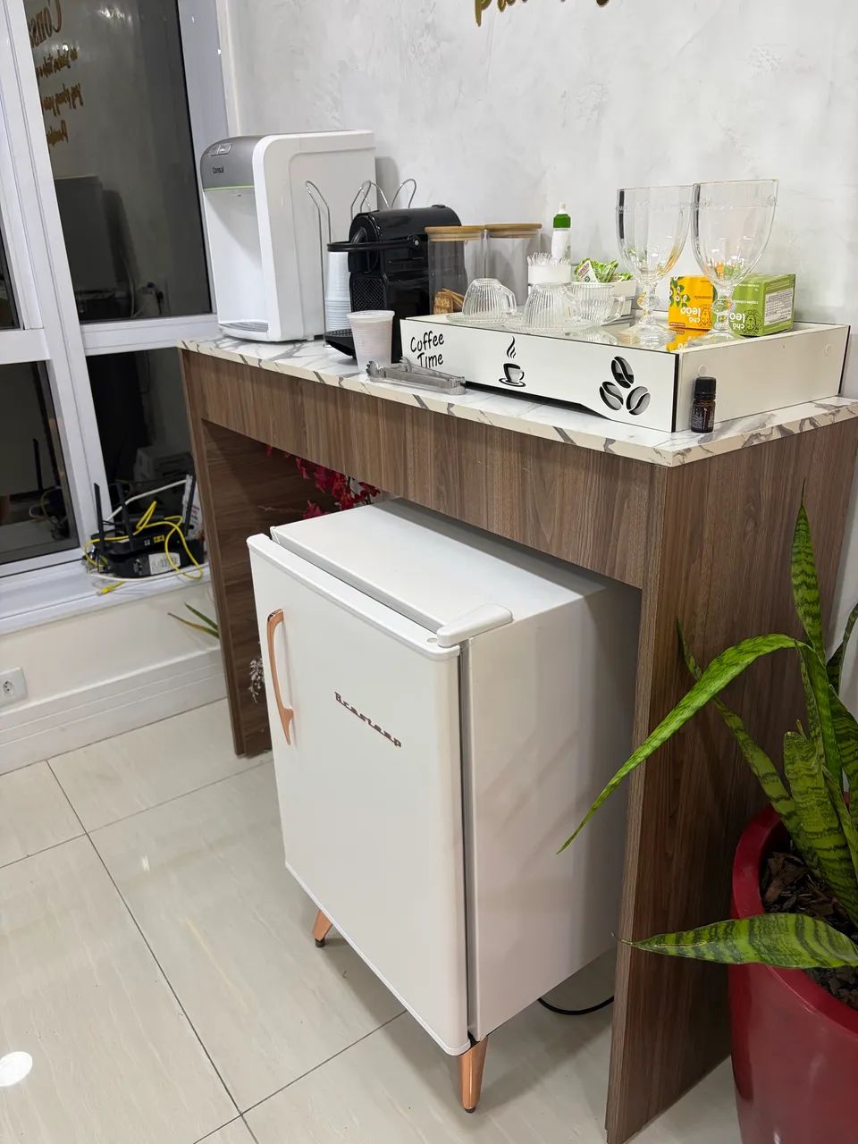 Recepção e aparador 