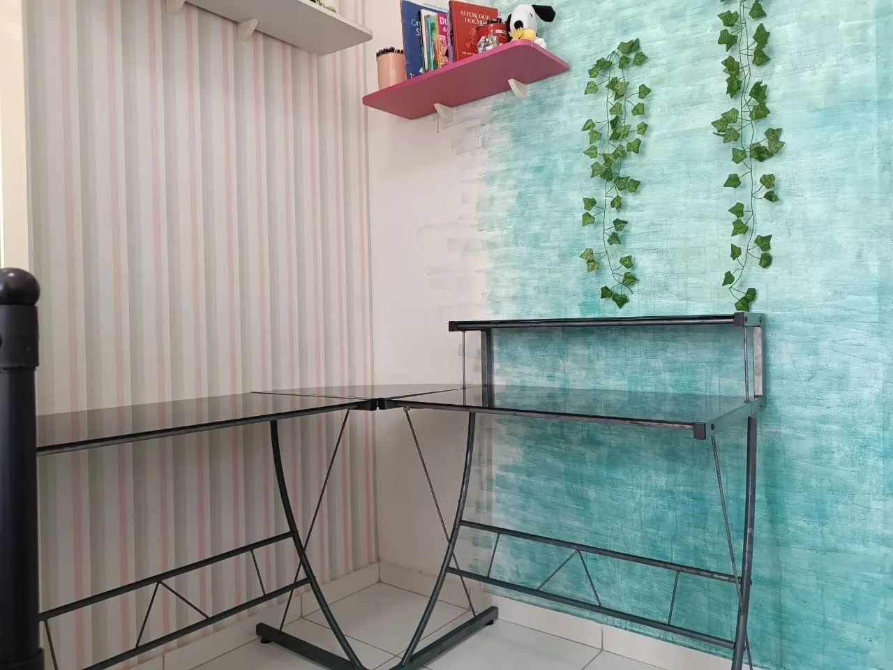 Mesa em vidro para escritório ou quarto - Foto 5