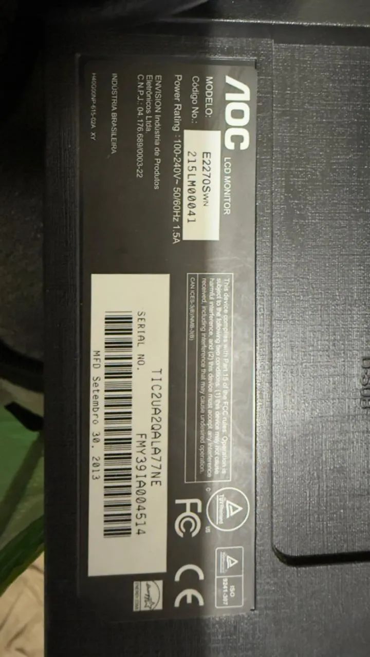Monitor AOC 22 polegadas - Muito Novo - Foto 2