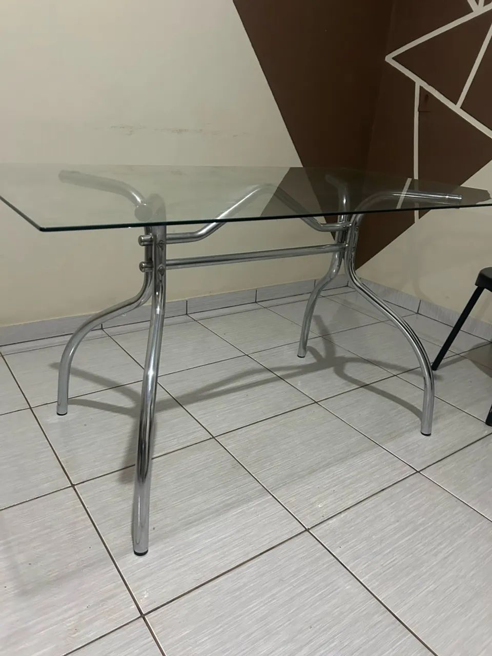 Mesa de vidro 4 lugares 