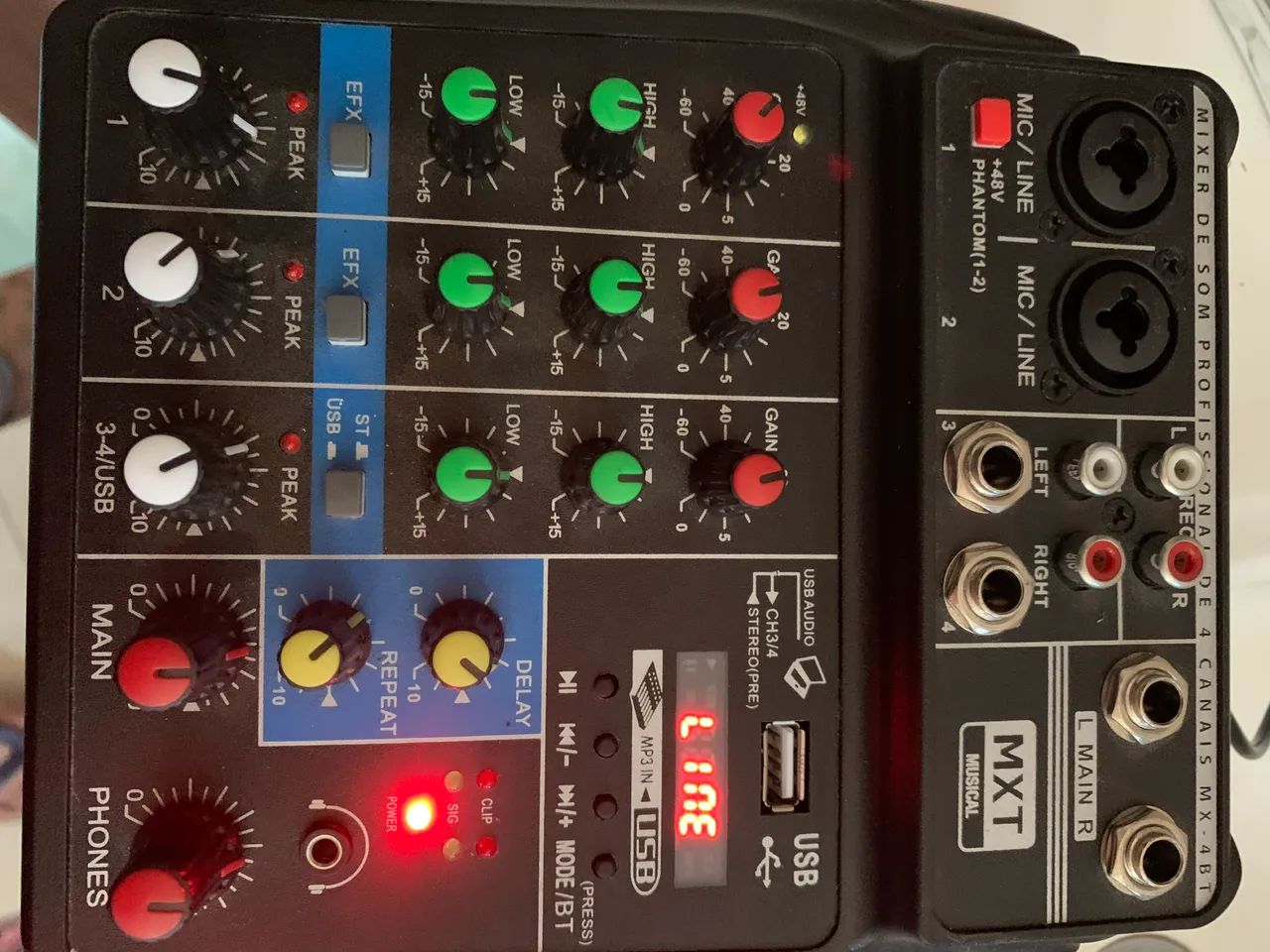 Mesa de som 4 canais  - Foto 3