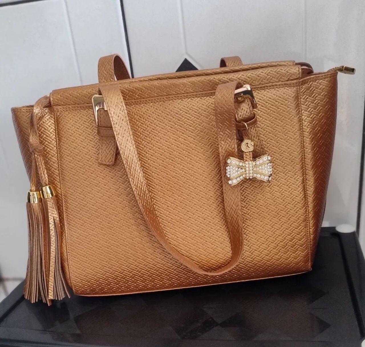 ガーリー BOLSA ORIGINAL CARMEN STEFFENS NATURAL LEATHER - Bolsas, malas e
