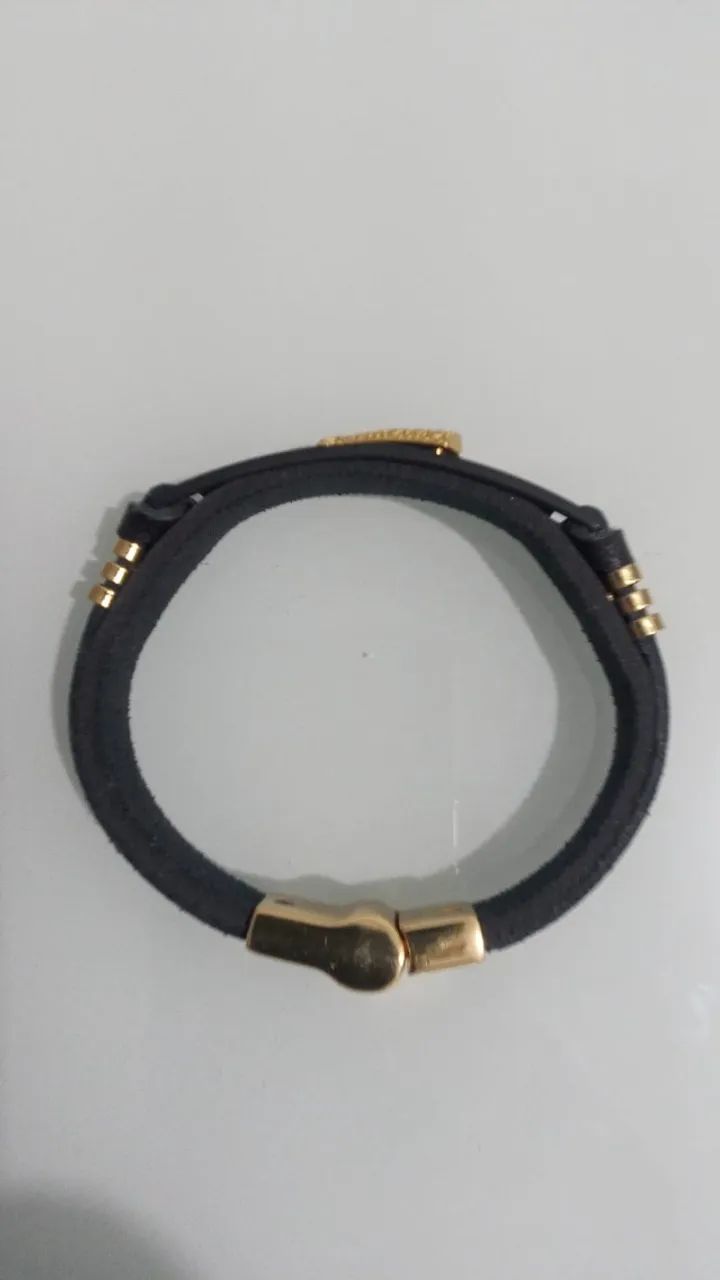 Pulseira Nossa Senhora Aparecida em couro  - Foto 2