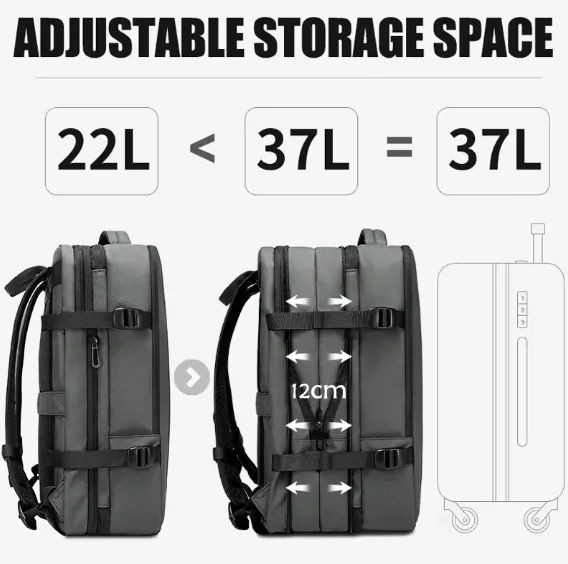 Mochila Cinza BANGE Original 37L - Nova, Lacrada e Premium - Foto 3