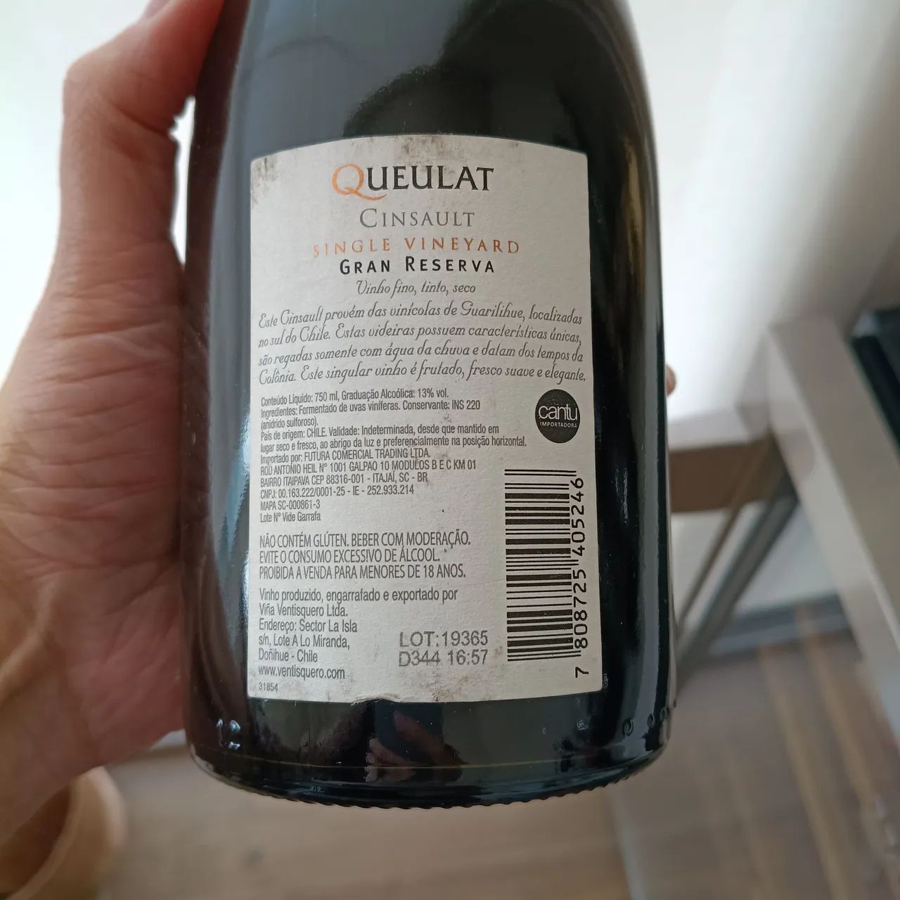 Vinho Vestiaquero Queulat Gran Reserva Cinsault 2017 - 750ml  - Foto 4
