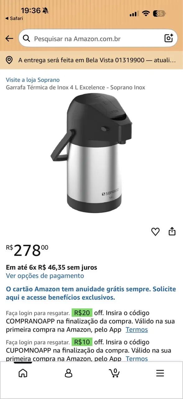 Garrafa de café  - Foto 2