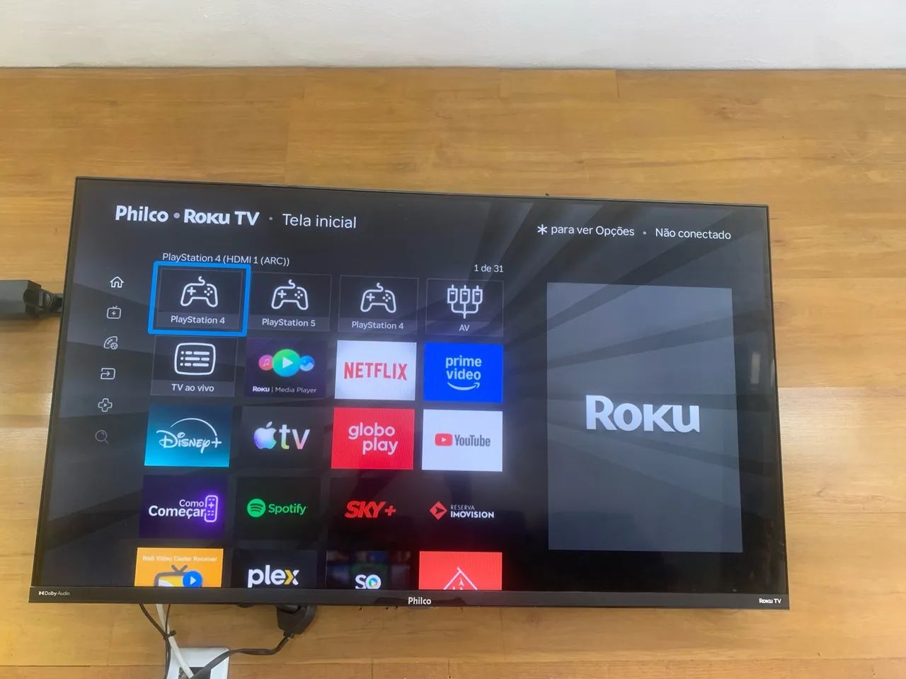 Televisão Philco ROKU 40 polegadas 