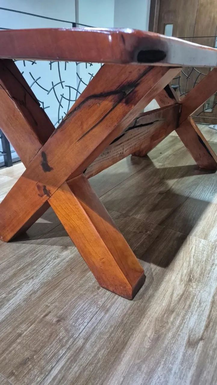 Mesa rústica 2,10m X 0,98m - Foto 2