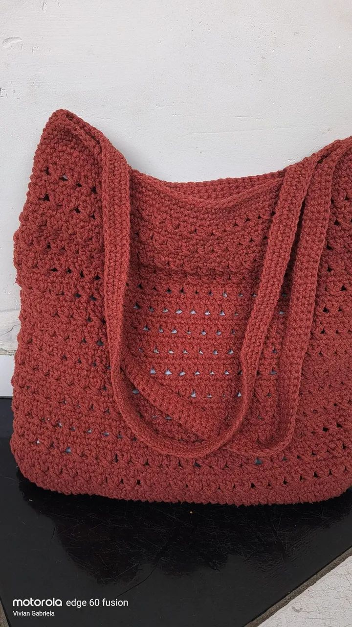 Linda bolsa de crochê  - Foto 4