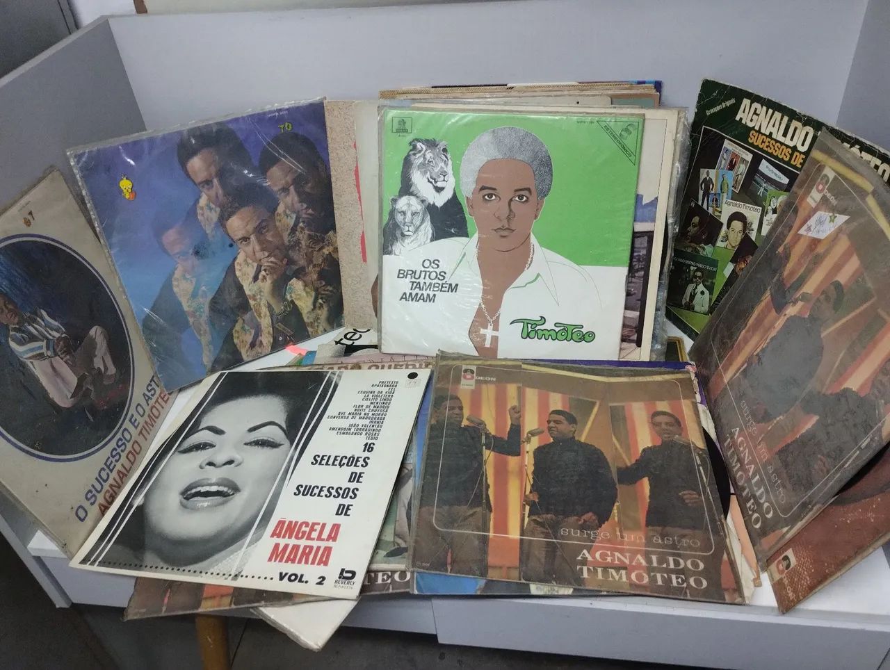 Discos de vinil Aguinaldo Timóteo e Angela Maria! - Foto 4