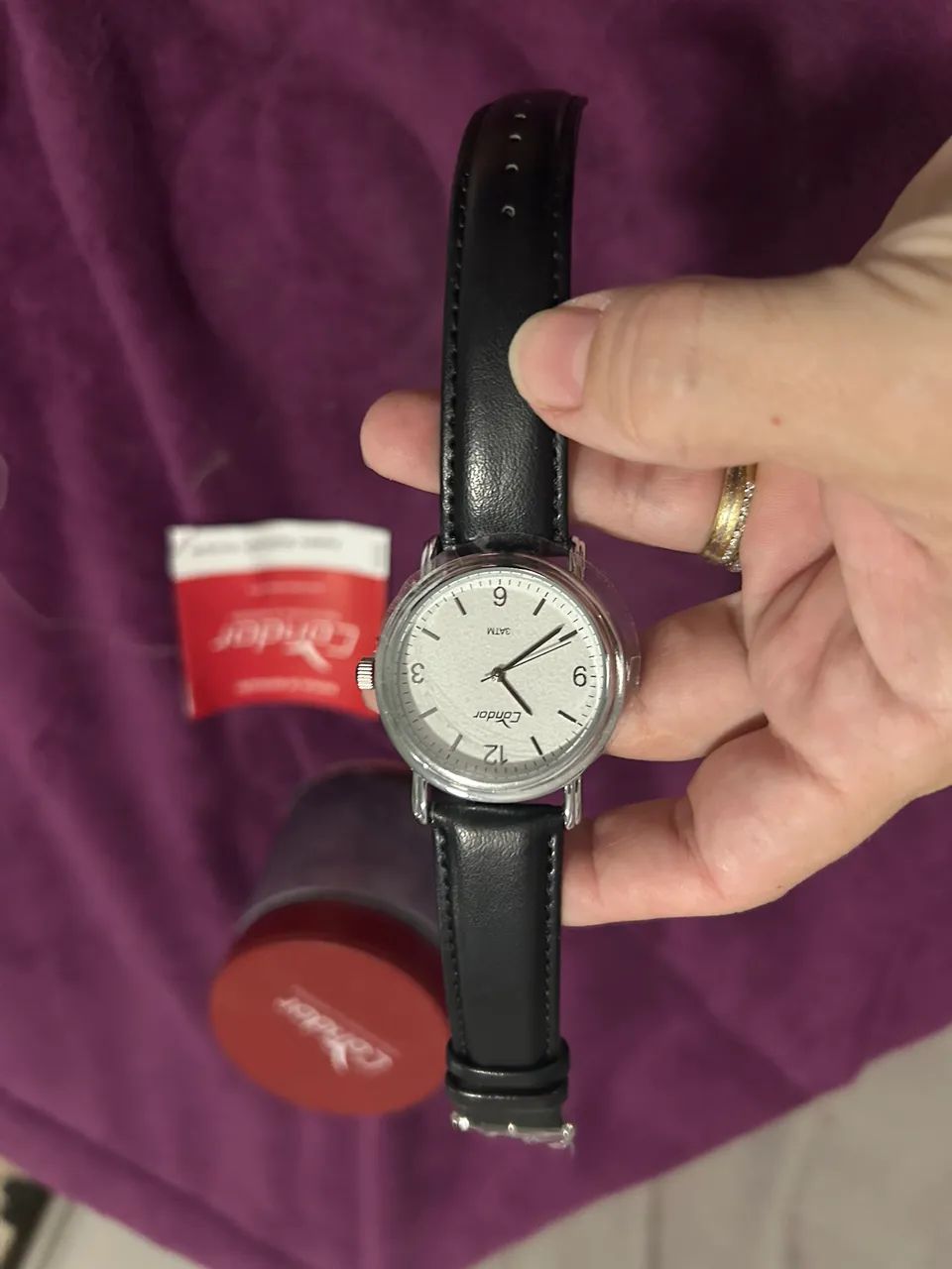Relógio Condor Masculino - Pulseira de Couro NOVO - Foto 2