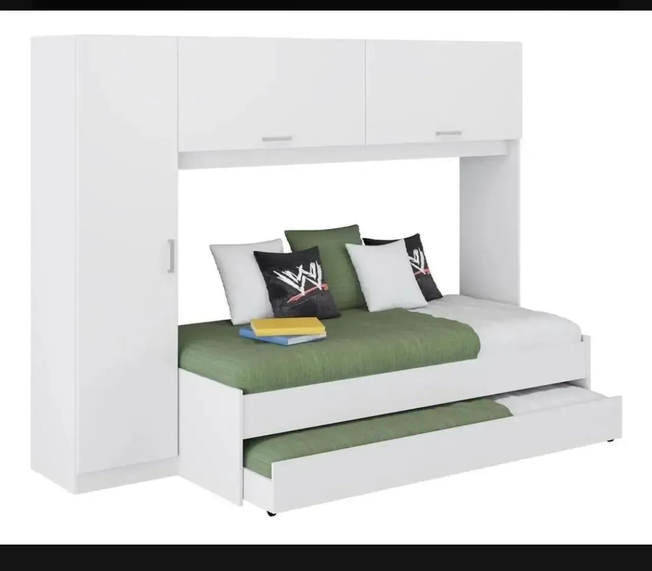 CAMA DE SOLTEIRO COM GUARDA ROUPA  - Foto 3